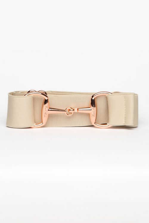 Cinturon beige con detalles ecuestres Brilli bracomonte equestrain